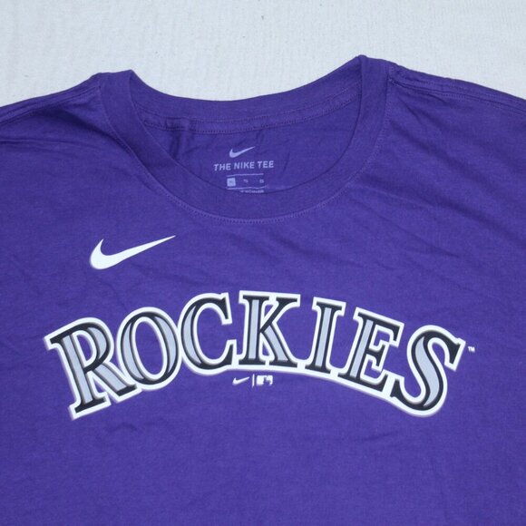 The Nike Tee Purple Men Tee Shirt Colorado Rockies Size XL - Picture 5 of 9